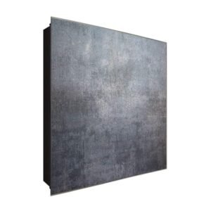  Schlüsselkästchen aus Echtglas | Motiv Kühles Beton | Maße 30x30 cm | Verschiedene Motive im Digitaldruck | Schlüsselaufbewahrung inklusive Haken | für Eingangsbereich und Wohnungsflur