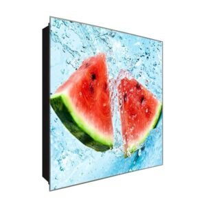  Schlüsselkasten '2 Melonenscheiben' 30x30 Glas, inkl. Haken Schlüsselbrett Schlüssel-Box Design Aufbewahrung