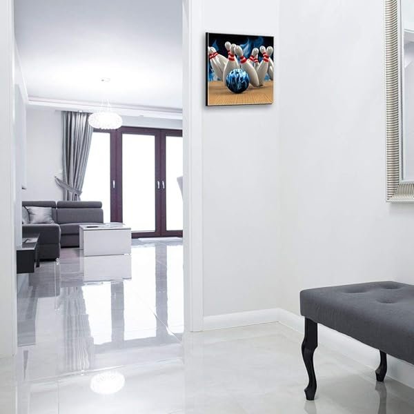 Schlüsselkasten 'Bowling Pins ' 30x30 Glas, inkl. Haken Schlüsselbrett Schlüssel-Box Design Aufbewahrung – Bild 3