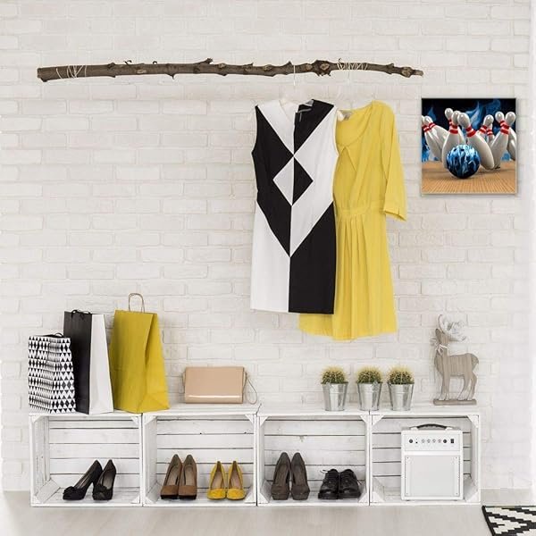 Schlüsselkasten 'Bowling Pins ' 30x30 Glas, inkl. Haken Schlüsselbrett Schlüssel-Box Design Aufbewahrung – Bild 4