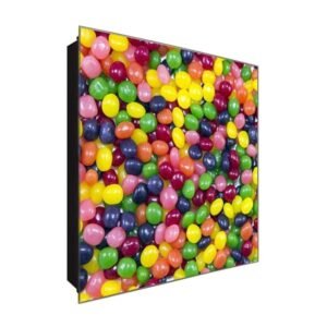  Schlüsselkasten 'Bunter Mix' 30x30 Glas, inkl. Haken Schlüsselbrett Schlüssel-Box Design Aufbewahrung