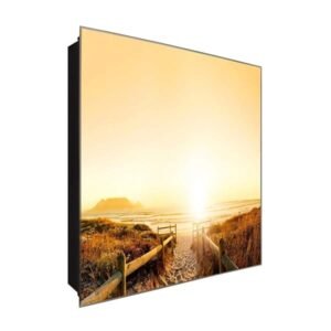  Schlüsselkasten 'Cape Town' 30x30 Glas, inkl. Haken Schlüsselbrett Schlüssel-Box Design Aufbewahrung