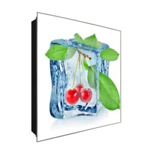  Schlüsselkasten 'Cherrycube' 30x30 Glas, inkl. Haken Schlüsselbrett Schlüssel-Box Design Aufbewahrung