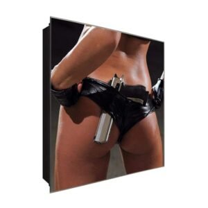  Schlüsselkasten 'Classy Danger ' 30x30 Glas, inkl. Haken Schlüsselbrett Schlüssel-Box Design Aufbewahrung