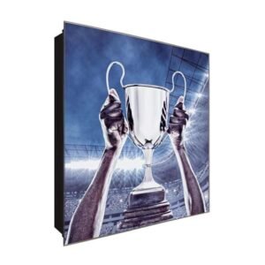  Schlüsselkasten 'Cool Gorilla' 30x30 Glas, inkl. Haken Schlüsselbrett Schlüssel-Box Design Aufbewahrung