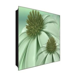  Schlüsselkasten 'Das Pflanzen Innere' 30x30 Glas, inkl. Haken Schlüsselbrett Schlüssel-Box Design Aufbewahrung