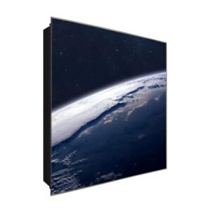  Schlüsselkasten 'Das Universum' 30x30 Glas, inkl. Haken Schlüsselbrett Schlüssel-Box Design Aufbewahrung