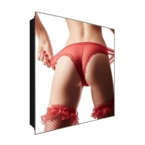  Schlüsselkasten 'Dessou Rüsche' 30x30 Glas, inkl. Haken Schlüsselbrett Schlüssel-Box Design Aufbewahrung