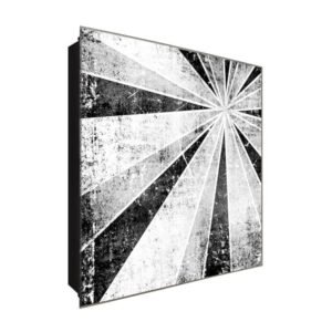  Schlüsselkasten 'Dicker Strahl' 30x30 Glas, inkl. Haken Schlüsselbrett Schlüssel-Box Design Aufbewahrung