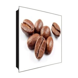  Schlüsselkasten 'Die Sieben Bohnen' 30x30 Glas, inkl. Haken Schlüsselbrett Schlüssel-Box Design Aufbewahrung