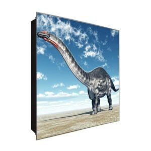  Schlüsselkasten 'Dino Marsch ' 30x30 Glas, inkl. Haken Schlüsselbrett Schlüssel-Box Design Aufbewahrung