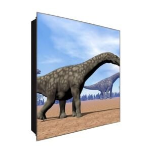  Schlüsselkasten 'Dino Marsch ' 30x30 Glas, inkl. Haken Schlüsselbrett Schlüssel-Box Design Aufbewahrung