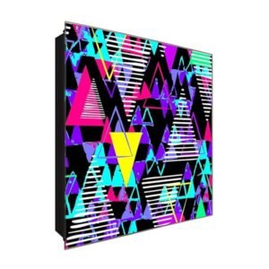  Schlüsselkasten 'Dreieck' 30x30 Glas, inkl. Haken Schlüsselbrett Schlüssel-Box Design Aufbewahrung