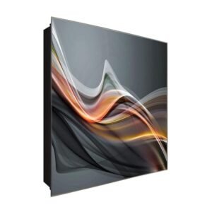  Schlüsselkasten 'Edel geschwungen ' 30x30 Glas, inkl. Haken Schlüsselbrett Schlüssel-Box Design Aufbewahrung