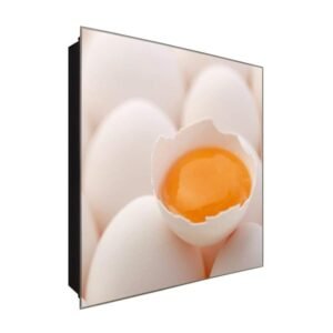  Schlüsselkasten 'Eigelb' 30x30 Glas, inkl. Haken Schlüsselbrett Schlüssel-Box Design Aufbewahrung