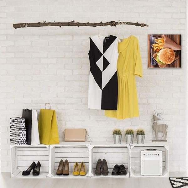 Schlüsselkasten 'Fast Food Fries' 30x30 Glas, inkl. Haken Schlüsselbrett Schlüssel-Box Design Aufbewahrung – Bild 4