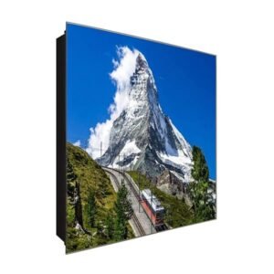  Schlüsselkasten 'Felsspitze' 30x30 Glas, inkl. Haken Schlüsselbrett Schlüssel-Box Design Aufbewahrung