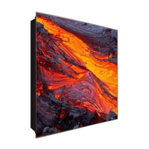  Schlüsselkasten 'Fließende Lava' 30x30 Glas, inkl. Haken Schlüsselbrett Schlüssel-Box Design Aufbewahrung