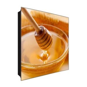  Schlüsselkasten 'Flüßiges Gold' 30x30 Glas, inkl. Haken Schlüsselbrett Schlüssel-Box Design Aufbewahrung