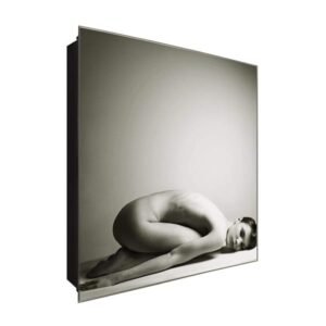  Schlüsselkasten 'Frau' 30x30 Glas, inkl. Haken Schlüsselbrett Schlüssel-Box Design Aufbewahrung