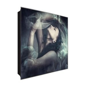  Schlüsselkasten 'Frau von Rauch ' 30x30 Glas, inkl. Haken Schlüsselbrett Schlüssel-Box Design Aufbewahrung