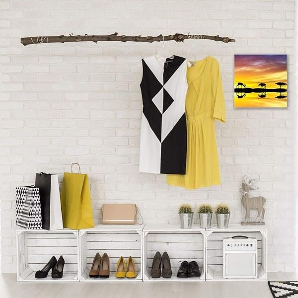 Schlüsselkasten 'Gazellen der Sonne ' 30x30 Glas, inkl. Haken Schlüsselbrett Schlüssel-Box Design Aufbewahrung – Bild 4