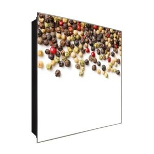  Schlüsselkasten 'Getrocknete Früchte' 30x30 Glas, inkl. Haken Schlüsselbrett Schlüssel-Box Design Aufbewahrung