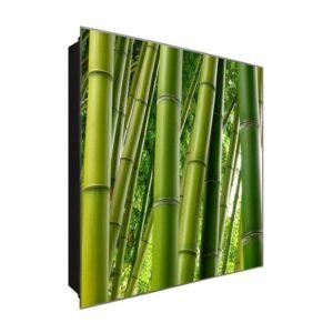  Schlüsselkasten 'Große Lange Bambus ' 30x30 Glas, inkl. Haken Schlüsselbrett Schlüssel-Box Design Aufbewahrung