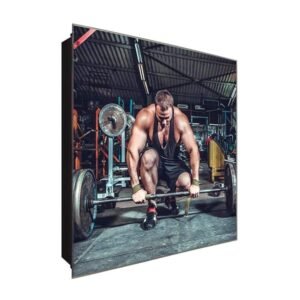  Schlüsselkasten 'Gym Time ' 30x30 Glas, inkl. Haken Schlüsselbrett Schlüssel-Box Design Aufbewahrung