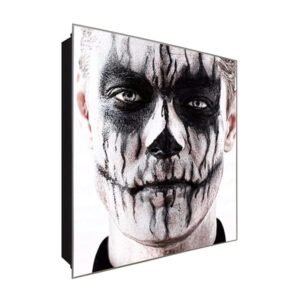  Schlüsselkasten 'Halloween Art' 30x30 Glas, inkl. Haken Schlüsselbrett Schlüssel-Box Design Aufbewahrung