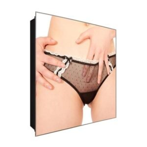  Schlüsselkasten 'Hand im Slip' 30x30 Glas, inkl. Haken Schlüsselbrett Schlüssel-Box Design Aufbewahrung