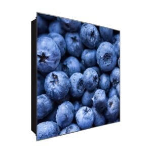  Schlüsselkasten 'Heidelbeer Traum' 30x30 Glas, inkl. Haken Schlüsselbrett Schlüssel-Box Design Aufbewahrung