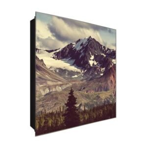  Schlüsselkasten 'Heimat Liebe ' 30x30 Glas, inkl. Haken Schlüsselbrett Schlüssel-Box Design Aufbewahrung