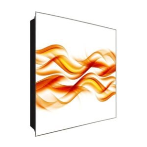  Schlüsselkasten 'Heiße Schwingung' 30x30 Glas, inkl. Haken Schlüsselbrett Schlüssel-Box Design Aufbewahrung