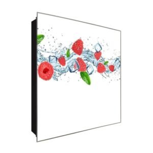  Schlüsselkasten 'Himberwelle' 30x30 Glas, inkl. Haken Schlüsselbrett Schlüssel-Box Design Aufbewahrung