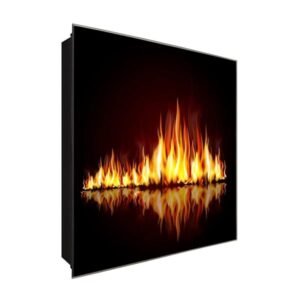  Schlüsselkasten 'Hot fire ' 30x30 Glas, inkl. Haken Schlüsselbrett Schlüssel-Box Design Aufbewahrung