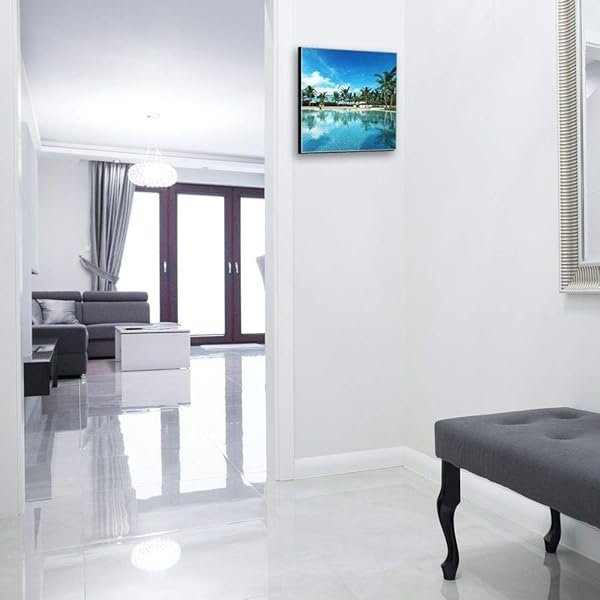 Schlüsselkasten 'Hotel Pool' 30x30 Glas, inkl. Haken Schlüsselbrett Schlüssel-Box Design Aufbewahrung – Bild 3