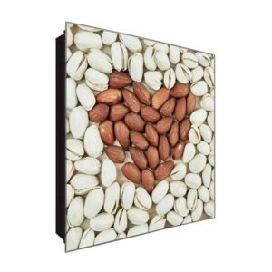  Schlüsselkasten 'Hülsenfrüchte' 30x30 Glas, inkl. Haken Schlüsselbrett Schlüssel-Box Design Aufbewahrung