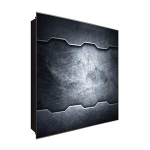  Schlüsselkasten 'Iron Surface' 30x30 Glas, inkl. Haken Schlüsselbrett Schlüssel-Box Design Aufbewahrung