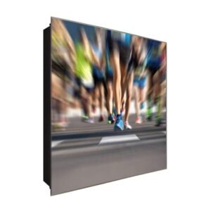  Schlüsselkasten 'Jogger' 30x30 Glas, inkl. Haken Schlüsselbrett Schlüssel-Box Design Aufbewahrung