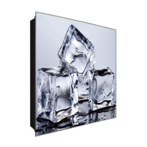  Schlüsselkasten 'Kalte Situation' 30x30 Glas, inkl. Haken Schlüsselbrett Schlüssel-Box Design Aufbewahrung