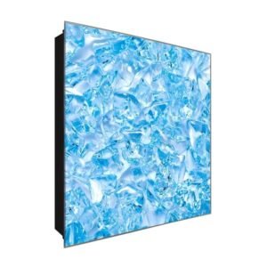  Schlüsselkasten 'Kaltes EIS' 30x30 Glas, inkl. Haken Schlüsselbrett Schlüssel-Box Design Aufbewahrung