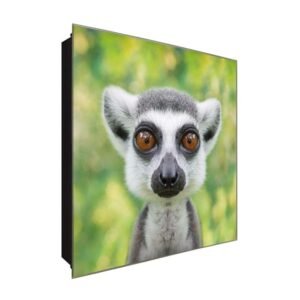  Schlüsselkasten 'Katta AFFE' 30x30 Glas, inkl. Haken Schlüsselbrett Schlüssel-Box Design Aufbewahrung