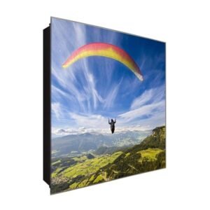  Schlüsselkasten 'Kite Sport' 30x30 Glas, inkl. Haken Schlüsselbrett Schlüssel-Box Design Aufbewahrung