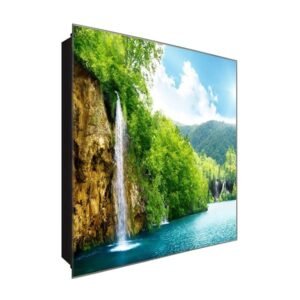  Schlüsselkasten 'Kleiner Wasserfall' 30x30 Glas, inkl. Haken Schlüsselbrett Schlüssel-Box Design Aufbewahrung