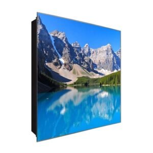  Schlüsselkasten 'Königssee' 30x30 Glas, inkl. Haken Schlüsselbrett Schlüssel-Box Design Aufbewahrung