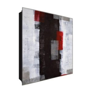  Schlüsselkasten 'Kreatives Verlangen' 30x30 Glas, inkl. Haken Schlüsselbrett Schlüssel-Box Design Aufbewahrung