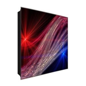  Schlüsselkasten 'Lichtstrahlen' 30x30 Glas, inkl. Haken Schlüsselbrett Schlüssel-Box Design Aufbewahrung