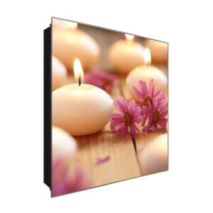  Schlüsselkasten 'Light Flower ' 30x30 Glas, inkl. Haken Schlüsselbrett Schlüssel-Box Design Aufbewahrung