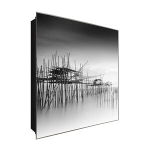  Schlüsselkasten 'Malaysia Langgai' 30x30 Glas, inkl. Haken Schlüsselbrett Schlüssel-Box Design Aufbewahrung